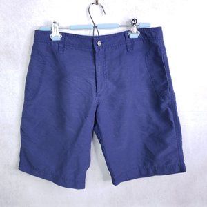 Vtg Tulio 31" Waist 10" Inseam Navy Blue Lightweight 100% Nylon Walk Swim Shorts